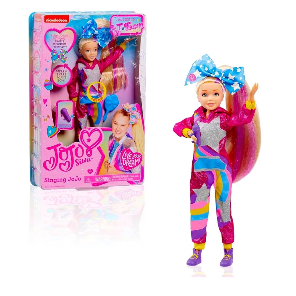 JoJo Siwa 10-inch Singing Doll, Microphone, Hairbrush, and Bow Accessories Incl